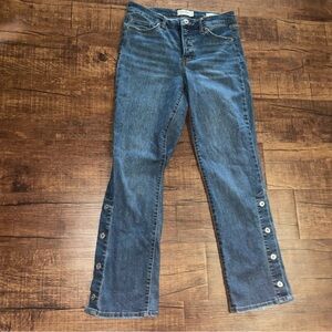 Jessica Simpson Flirt Straight Bootcut Button-Accent Jeans NWOT